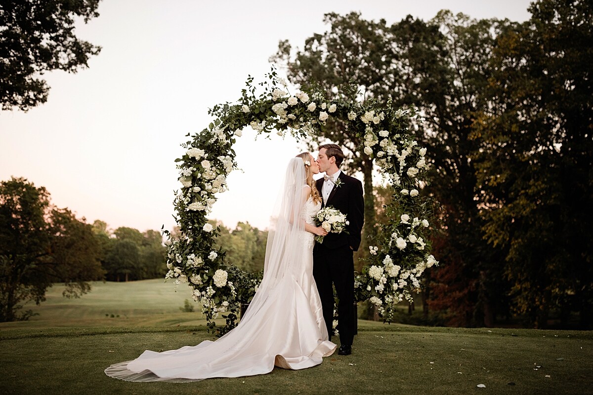 Wedding Flowers for Circle Arch